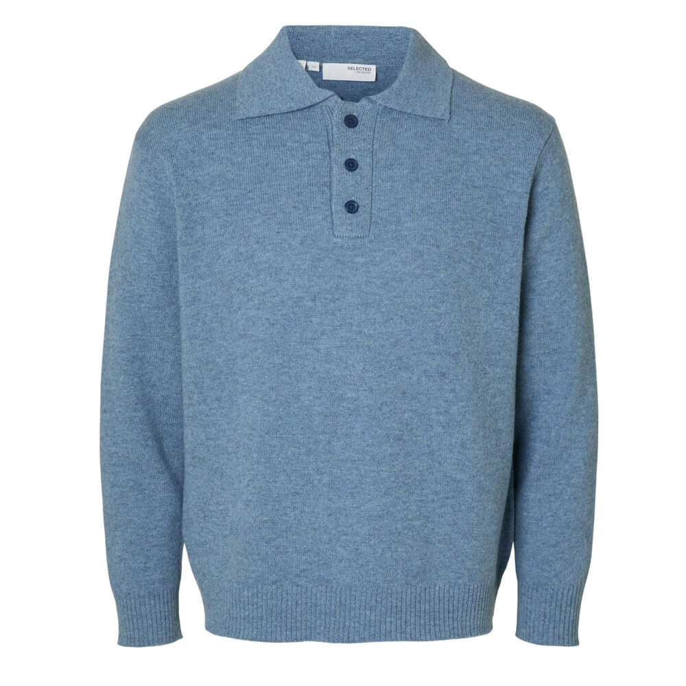 SELECTED HOMME Wool Knitted Polo Shirt